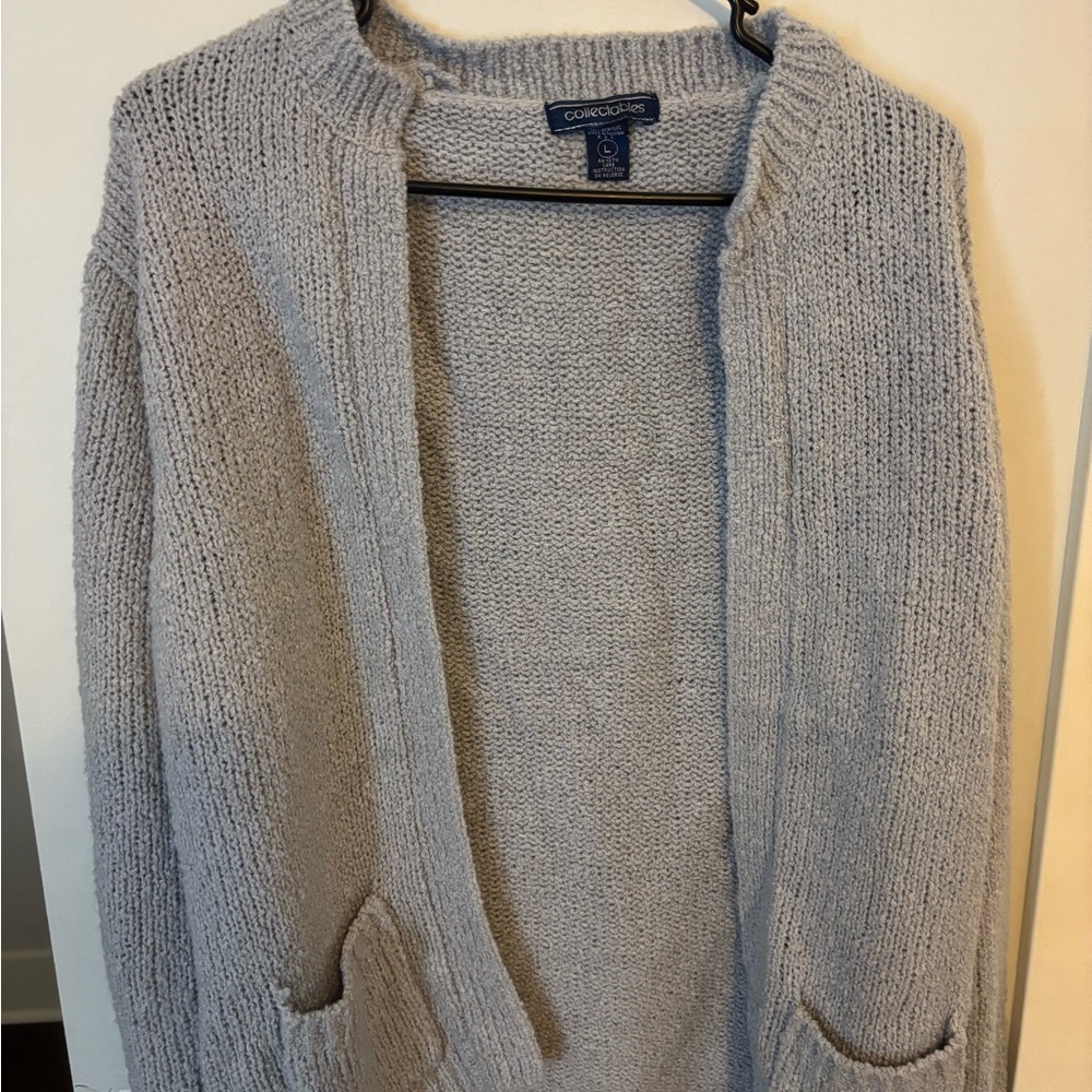 Forever Collectibles Gray Women's Cardigan Sweater